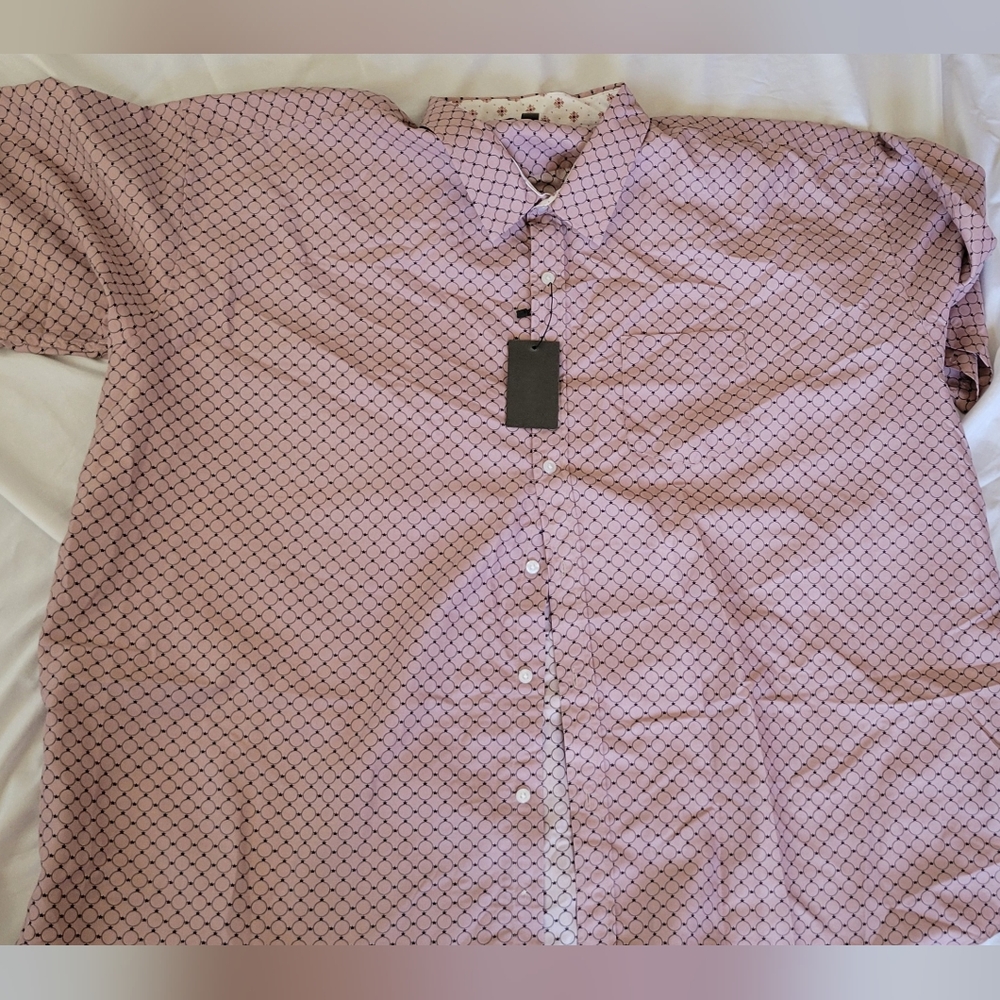 Men's Short Sleeved Button Up Dress Shirt